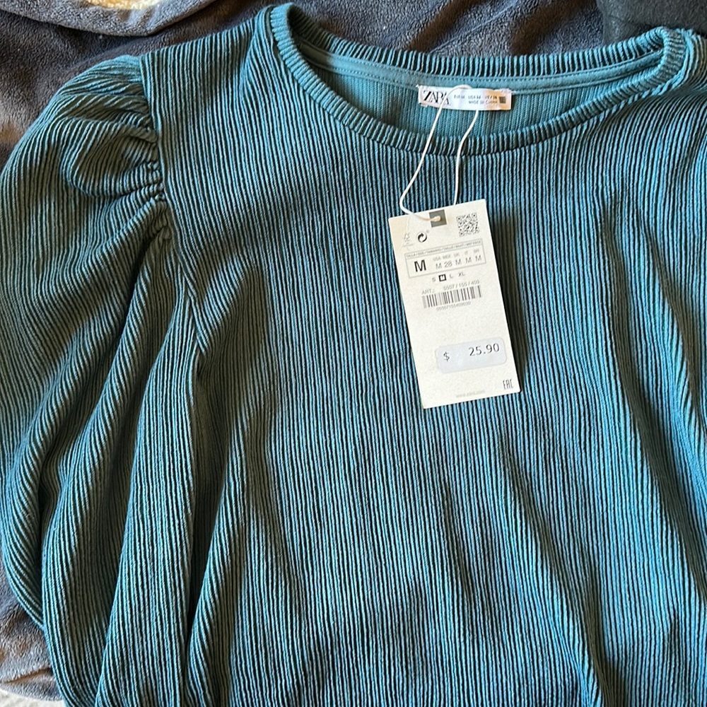 NWT puff sleeve long sleeve shirt